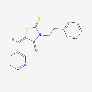 (E)-3-phenethyl-5-(pyridin-3-ylmethylene)-2-thioxothiazolidin-4-one