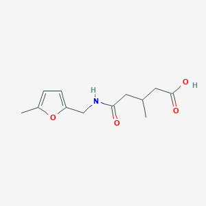 molecular formula C12H17NO4 B262521 3-Methyl-5-{[(5-methylfuran-2-yl)methyl]amino}-5-oxopentanoic acid 