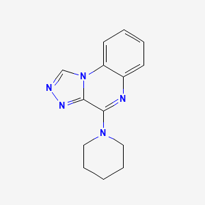 molecular formula C14H15N5 B2625212 4-Piperidin-1-yl-[1,2,4]triazolo[4,3-a]quinoxaline CAS No. 127710-41-2