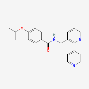 molecular formula C21H21N3O2 B2625226 N-([2,4'-bipyridin]-3-ylmethyl)-4-isopropoxybenzamide CAS No. 2034474-41-2
