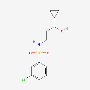 3-chloro-N-(3-cyclopropyl-3-hydroxypropyl)benzenesulfonamide