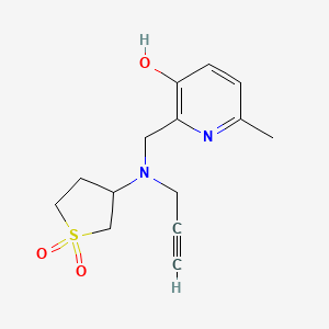 molecular formula C14H18N2O3S B2625228 3-{[(3-Hydroxy-6-methylpyridin-2-yl)methyl](prop-2-yn-1-yl)amino}-1lambda6-thiolane-1,1-dione CAS No. 1797058-77-5