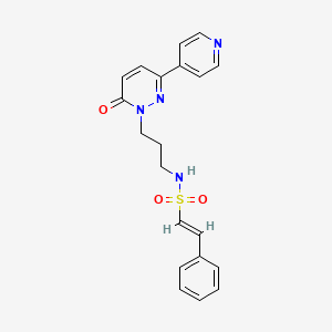 molecular formula C20H20N4O3S B2625231 (E)-N-(3-(6-氧代-3-(吡啶-4-基)吡哒嗪-1(6H)-基)丙基)-2-苯乙烯磺酰胺 CAS No. 1021210-86-5