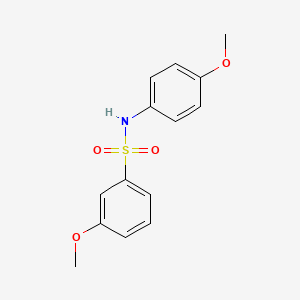 molecular formula C14H15NO4S B2625232 3-methoxy-N-(4-methoxyphenyl)benzenesulfonamide CAS No. 195738-20-6
