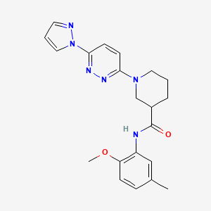 1-(6-(1H-pyrazol-1-yl)pyridazin-3-yl)-N-(2-methoxy-5-methylphenyl)piperidine-3-carboxamide