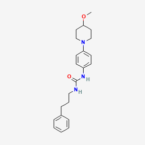 molecular formula C22H29N3O2 B2625247 1-(4-(4-Methoxypiperidin-1-yl)phenyl)-3-(3-phenylpropyl)urea CAS No. 1448063-95-3