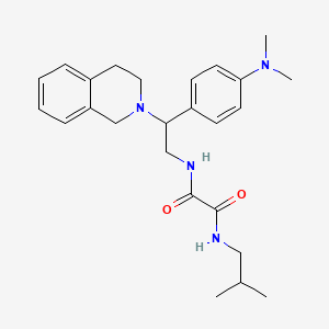 molecular formula C25H34N4O2 B2625248 N1-(2-(3,4-dihydroisoquinolin-2(1H)-yl)-2-(4-(dimethylamino)phenyl)ethyl)-N2-isobutyloxalamide CAS No. 941995-79-5