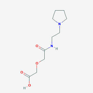 molecular formula C10H18N2O4 B262525 (2-Oxo-2-{[2-(pyrrolidin-1-yl)ethyl]amino}ethoxy)acetic acid 