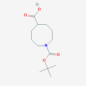 molecular formula C13H23NO4 B2625251 1-[(2-甲基丙烷-2-基)氧羰基]氮杂环烷-5-羧酸 CAS No. 2580210-68-8