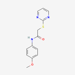 molecular formula C13H13N3O2S B2625256 N-(4-methoxyphenyl)-2-(pyrimidin-2-ylsulfanyl)acetamide CAS No. 256955-17-6