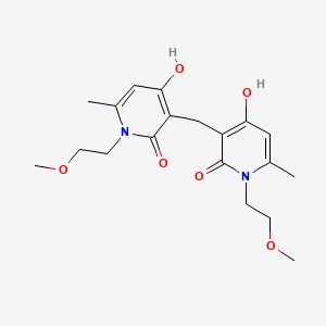 molecular formula C19H26N2O6 B2625280 3,3'-methylenebis(4-hydroxy-1-(2-methoxyethyl)-6-methylpyridin-2(1H)-one) CAS No. 879919-33-2