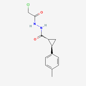 molecular formula C13H15ClN2O2 B2625286 (1R,2R)-N'-(2-氯乙酰基)-2-(4-甲苯基)环丙烷-1-碳酰肼 CAS No. 2187426-31-7