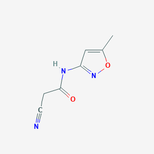 molecular formula C7H7N3O2 B2625291 2-cyano-N-(5-methylisoxazol-3-yl)acetamide CAS No. 90158-76-2