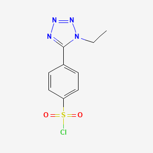 molecular formula C9H9ClN4O2S B2625303 4-(1-ethyl-1H-1,2,3,4-tetrazol-5-yl)benzene-1-sulfonyl chloride CAS No. 1291488-52-2