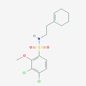 molecular formula C15H19Cl2NO3S B2625305 3,4-dichloro-N-[2-(cyclohex-1-en-1-yl)ethyl]-2-methoxybenzene-1-sulfonamide CAS No. 898644-67-2
