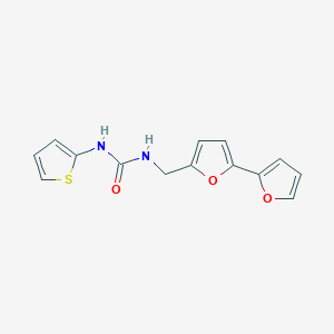 molecular formula C14H12N2O3S B2625309 1-([2,2'-Bifuran]-5-ylmethyl)-3-(thiophen-2-yl)urea CAS No. 2034252-85-0