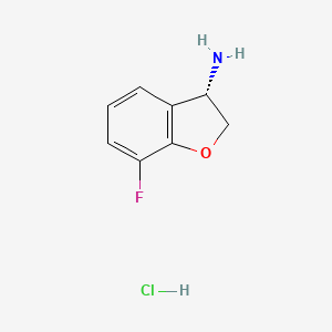molecular formula C8H9ClFNO B2625335 (S)-7-Fluoro-2,3-dihydrobenzofuran-3-amine hydrochloride CAS No. 2453296-92-7