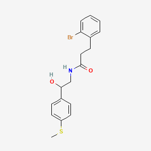 molecular formula C18H20BrNO2S B2625338 3-(2-bromophenyl)-N-(2-hydroxy-2-(4-(methylthio)phenyl)ethyl)propanamide CAS No. 1448028-43-0