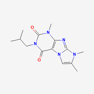 molecular formula C14H19N5O2 B2625343 3-异丁基-1,7,8-三甲基-1H-咪唑并[2,1-f]嘌呤-2,4(3H,8H)-二酮 CAS No. 887461-22-5