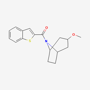 molecular formula C17H19NO2S B2625348 苯并[b]噻吩-2-基((1R,5S)-3-甲氧基-8-氮杂双环[3.2.1]辛烷-8-基)甲酮 CAS No. 2320505-89-1