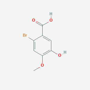 molecular formula C8H7BrO4 B2625352 2-Bromo-5-hydroxy-4-methoxybenzoic acid CAS No. 121936-68-3; 98437-41-3