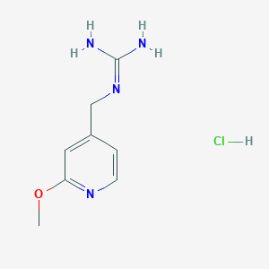 molecular formula C8H13ClN4O B2625364 N-[(2-methoxypyridin-4-yl)methyl]guanidine hydrochloride CAS No. 1864064-01-6