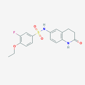 molecular formula C17H17FN2O4S B2625366 4-乙氧基-3-氟-N-(2-氧代-1,2,3,4-四氢喹啉-6-基)苯磺酰胺 CAS No. 922006-21-1