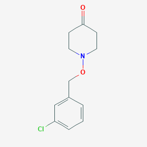 molecular formula C12H14ClNO2 B2625368 1-[(3-Chlorophenyl)methoxy]piperidin-4-one CAS No. 2375274-15-8