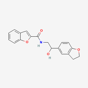 molecular formula C19H17NO4 B2625378 N-(2-(2,3-dihydrobenzofuran-5-yl)-2-hydroxyethyl)benzofuran-2-carboxamide CAS No. 1421484-72-1