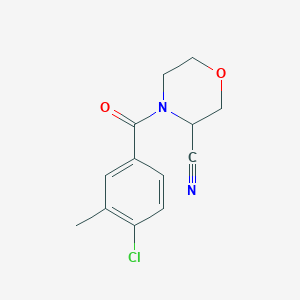molecular formula C13H13ClN2O2 B2625385 4-(4-Chloro-3-methylbenzoyl)morpholine-3-carbonitrile CAS No. 1645489-94-6