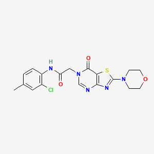 molecular formula C18H18ClN5O3S B2625390 N-(2-chloro-4-methylphenyl)-2-(2-morpholino-7-oxothiazolo[4,5-d]pyrimidin-6(7H)-yl)acetamide CAS No. 1223979-81-4