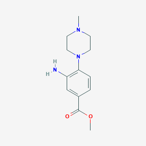 molecular formula C13H19N3O2 B262540 Methyl 3-amino-4-(4-methylpiperazin-1-yl)benzoate 