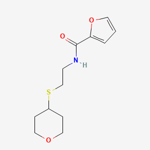 N-(2-((tetrahydro-2H-pyran-4-yl)thio)ethyl)furan-2-carboxamide