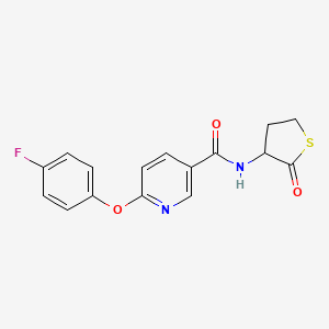 6-(4-fluorophenoxy)-N-(2-oxotetrahydro-3-thiophenyl)nicotinamide