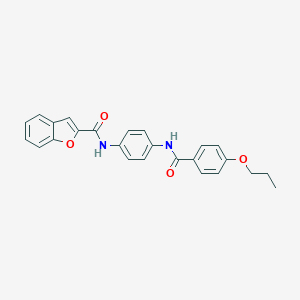 molecular formula C25H22N2O4 B262542 N-{4-[(4-propoxybenzoyl)amino]phenyl}-1-benzofuran-2-carboxamide 