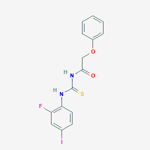 molecular formula C15H12FIN2O2S B262543 N-(2-fluoro-4-iodophenyl)-N'-(phenoxyacetyl)thiourea 