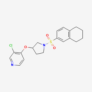 3-Chloro-4-((1-((5,6,7,8-tetrahydronaphthalen-2-yl)sulfonyl)pyrrolidin-3-yl)oxy)pyridine