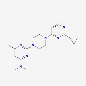 2-[4-(2-Cyclopropyl-6-methylpyrimidin-4-yl)piperazin-1-yl]-N,N,6-trimethylpyrimidin-4-amine