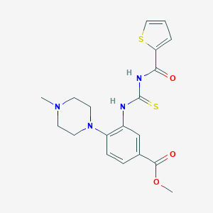 Methyl 4-(4-methylpiperazin-1-yl)-3-{[(thiophen-2-ylcarbonyl)carbamothioyl]amino}benzoate