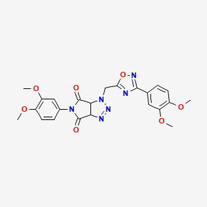 5-(3,4-dimethoxyphenyl)-1-((3-(3,4-dimethoxyphenyl)-1,2,4-oxadiazol-5-yl)methyl)-1,6a-dihydropyrrolo[3,4-d][1,2,3]triazole-4,6(3aH,5H)-dione