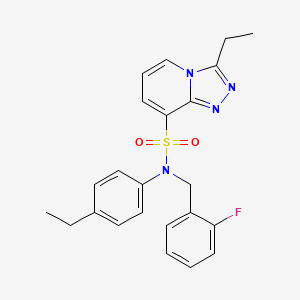molecular formula C23H23FN4O2S B2625455 3-ethyl-N-(4-ethylphenyl)-N-(2-fluorobenzyl)[1,2,4]triazolo[4,3-a]pyridine-8-sulfonamide CAS No. 1251604-90-6