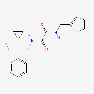 molecular formula C18H20N2O3S B2625459 N1-(2-环丙基-2-羟基-2-苯乙基)-N2-(噻吩-2-基甲基)草酰胺 CAS No. 1421501-08-7