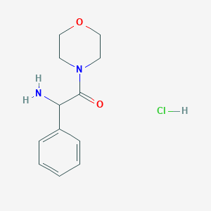 molecular formula C12H17ClN2O2 B2625469 2-Amino-1-(morpholin-4-yl)-2-phenylethan-1-one hydrochloride CAS No. 1214829-93-2