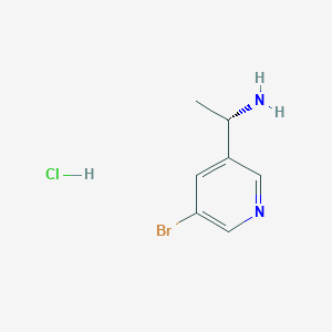 molecular formula C7H10BrClN2 B2625486 盐酸(S)-1-(5-溴吡啶-3-基)乙胺 CAS No. 1391497-54-3