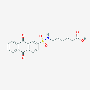 molecular formula C20H19NO6S B2625489 6-(9,10-Dioxo-9,10-dihydroanthracene-2-sulfonamido)hexanoic acid CAS No. 900136-89-2