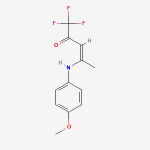 molecular formula C12H12F3NO2 B2625499 (Z)-1,1,1-trifluoro-4-(4-methoxyanilino)-3-penten-2-one CAS No. 201659-55-4