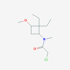 molecular formula C12H22ClNO2 B2625509 2-Chloro-N-(2,2-diethyl-3-methoxycyclobutyl)-N-methylacetamide CAS No. 2411260-43-8