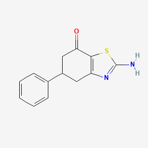 molecular formula C13H12N2OS B2625518 2-Amino-5-phenyl-5,6-dihydro-1,3-benzothiazol-7(4H)-one CAS No. 334506-28-4