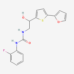 molecular formula C17H15FN2O3S B2625519 1-(2-Fluorophenyl)-3-{2-[5-(furan-2-yl)thiophen-2-yl]-2-hydroxyethyl}urea CAS No. 2320544-06-5