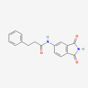 molecular formula C17H14N2O3 B2625524 N-(1,3-二氧代异吲哚-5-基)-3-苯基丙酰胺 CAS No. 374541-36-3